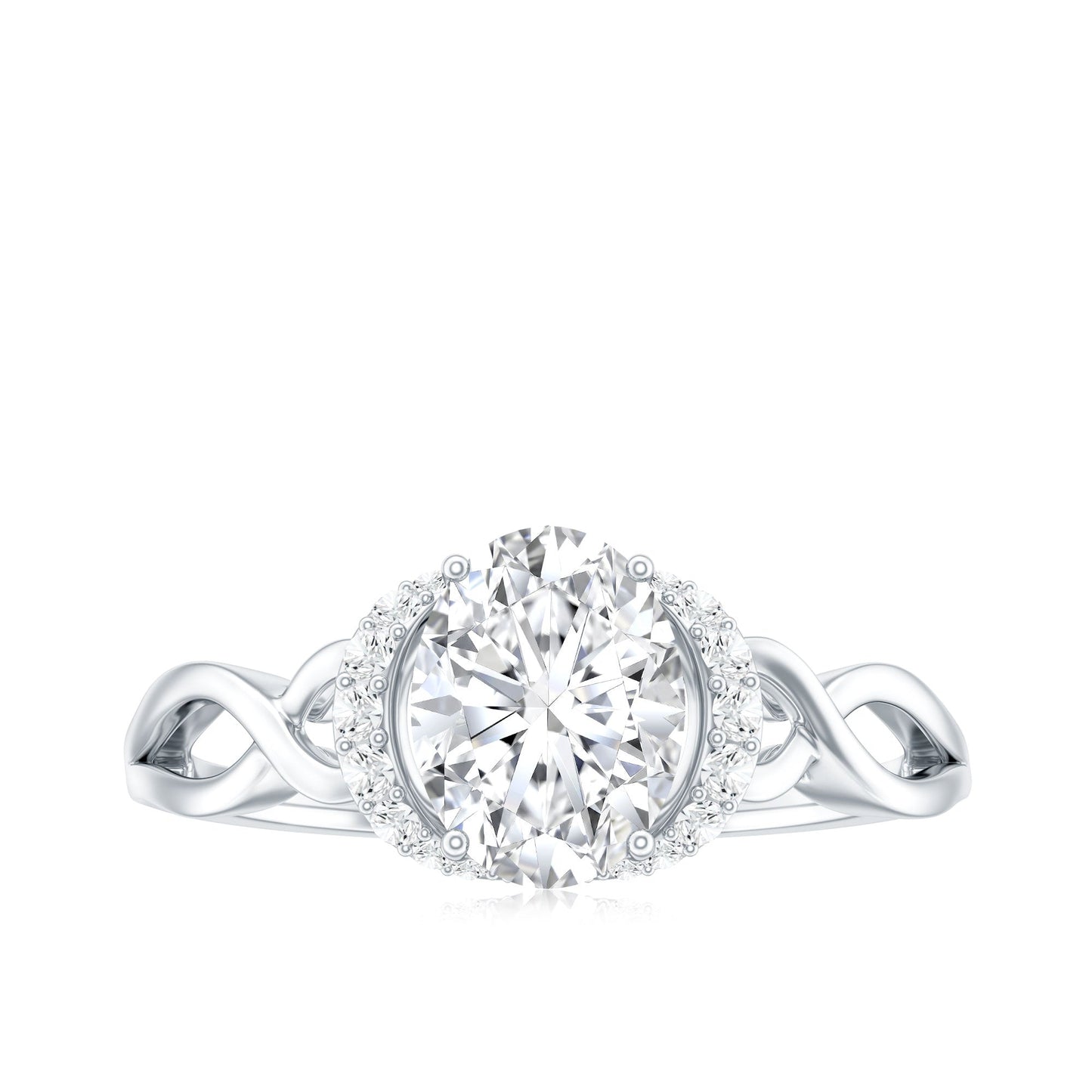 Lab Grown Diamond 1.2 Carat Oval Engagement Ring For Women