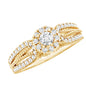 Certified Lab Grown Diamond Vintage Style Engagement Ring