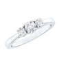 Lab Grown Diamond Minimal 3 Stone Engagement Ring