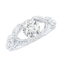 Certified 0.9 Carat Lab Grown Diamond Vintage Inspired Engagement Ring
