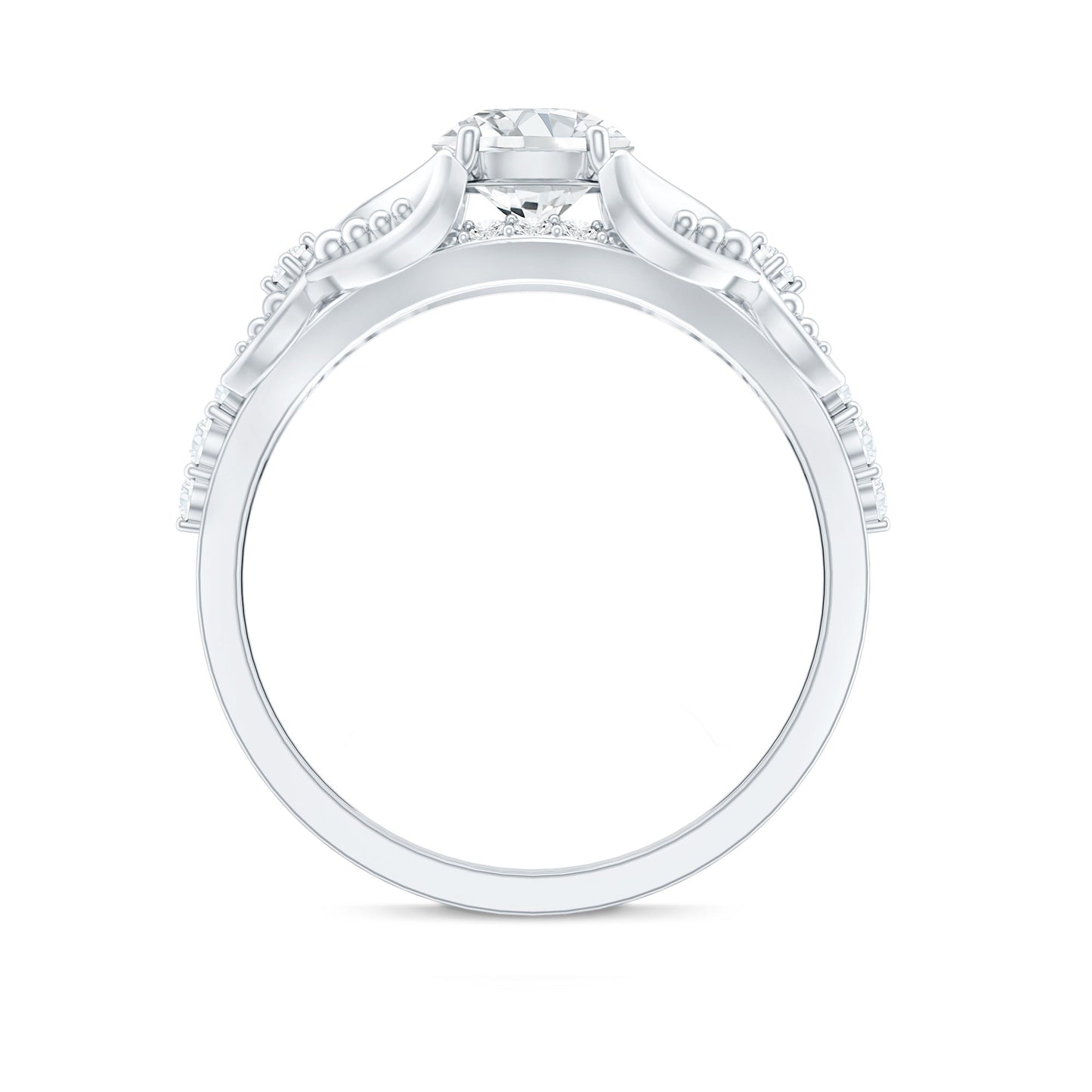 Certified 0.9 Carat Lab Grown Diamond Vintage Inspired Engagement Ring