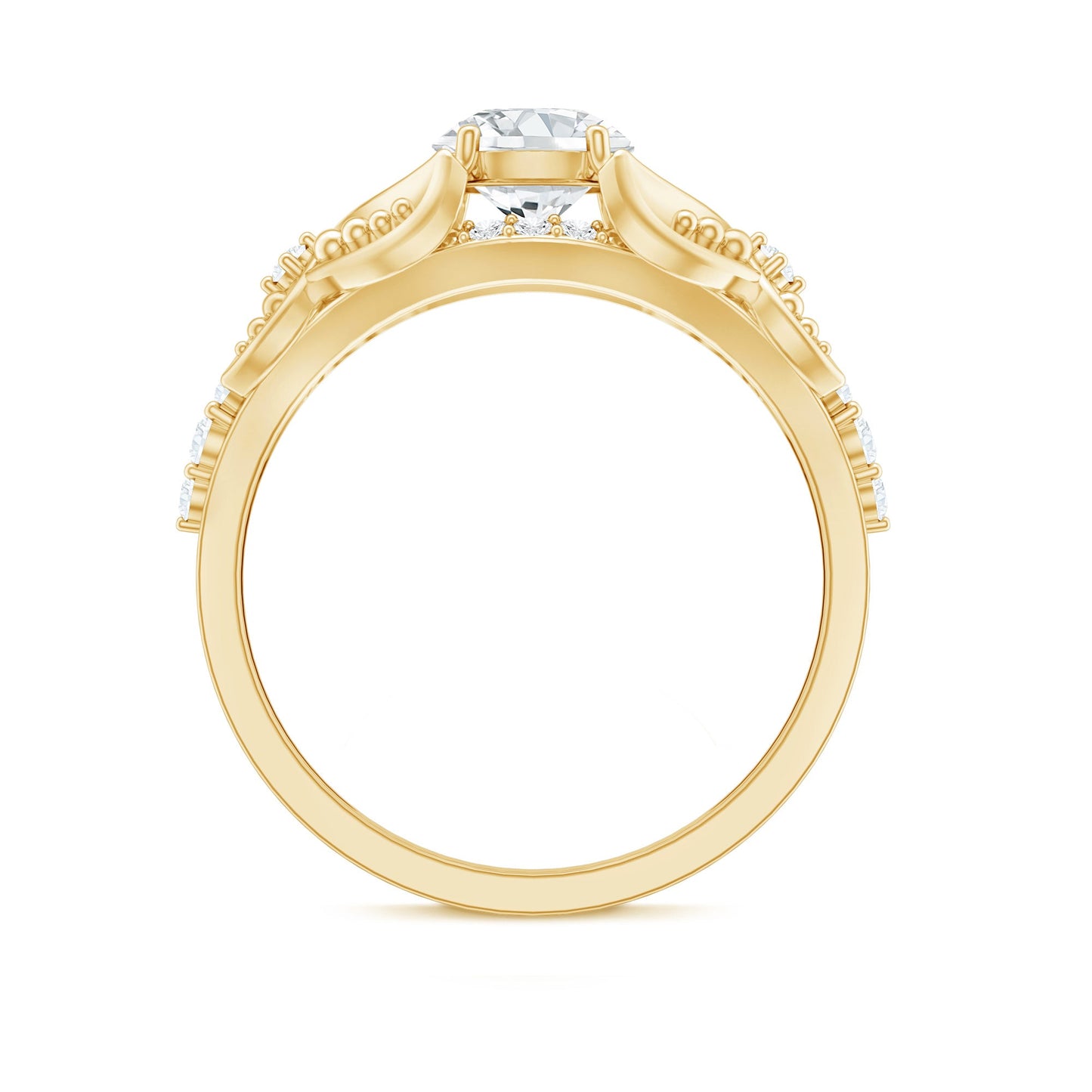 Certified 0.9 Carat Lab Grown Diamond Vintage Inspired Engagement Ring