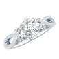 Certified 0.9 Carat Lab Grown Diamond Crossover Engagement Ring