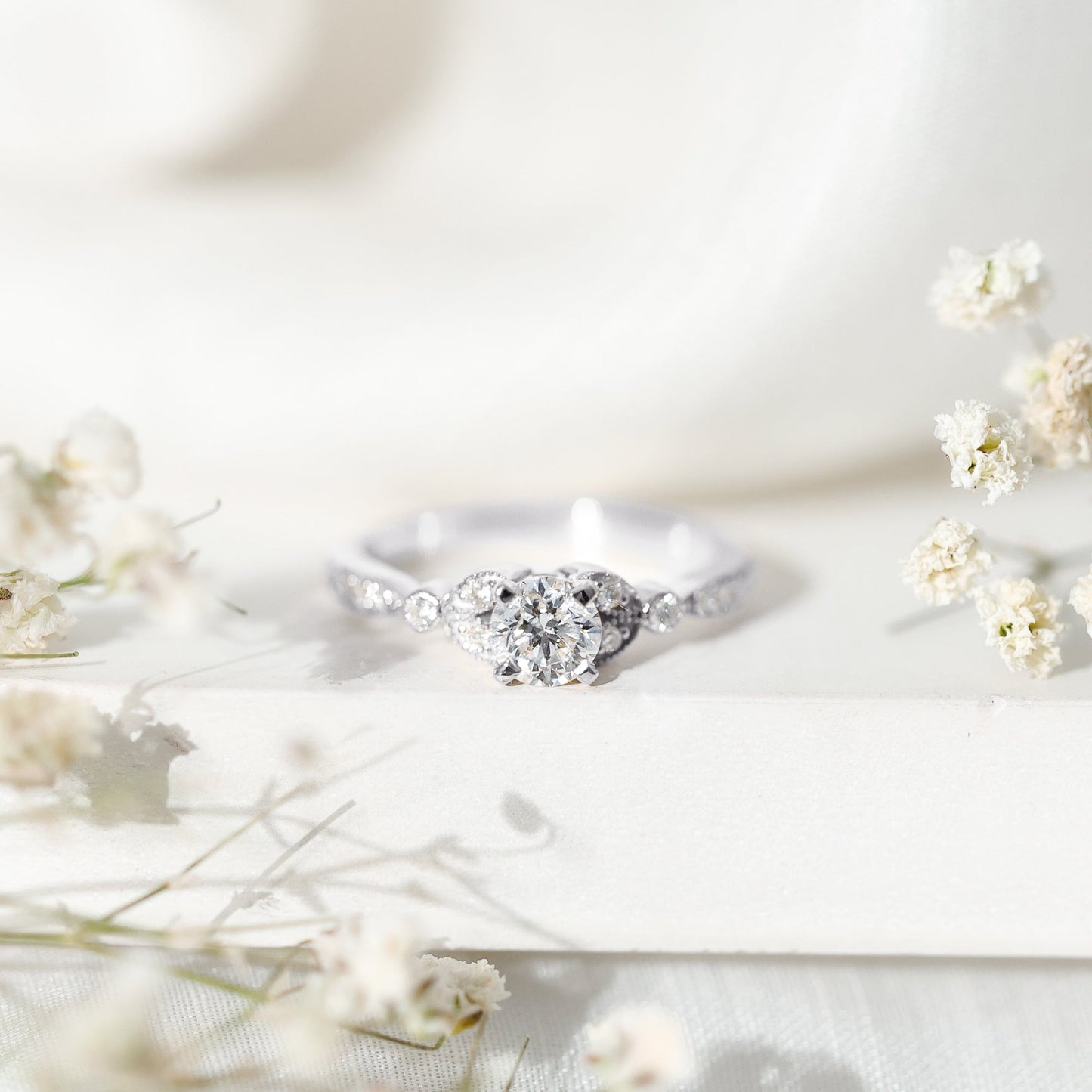 Certified Lab Grown Diamond Minimal Engagement Ring