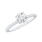 Lab Grown Diamond 0.4 Carat Solitaire Engagement Ring with Side Stones