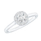 Certified Lab Grown Diamond Halo Promise Engagement Ring