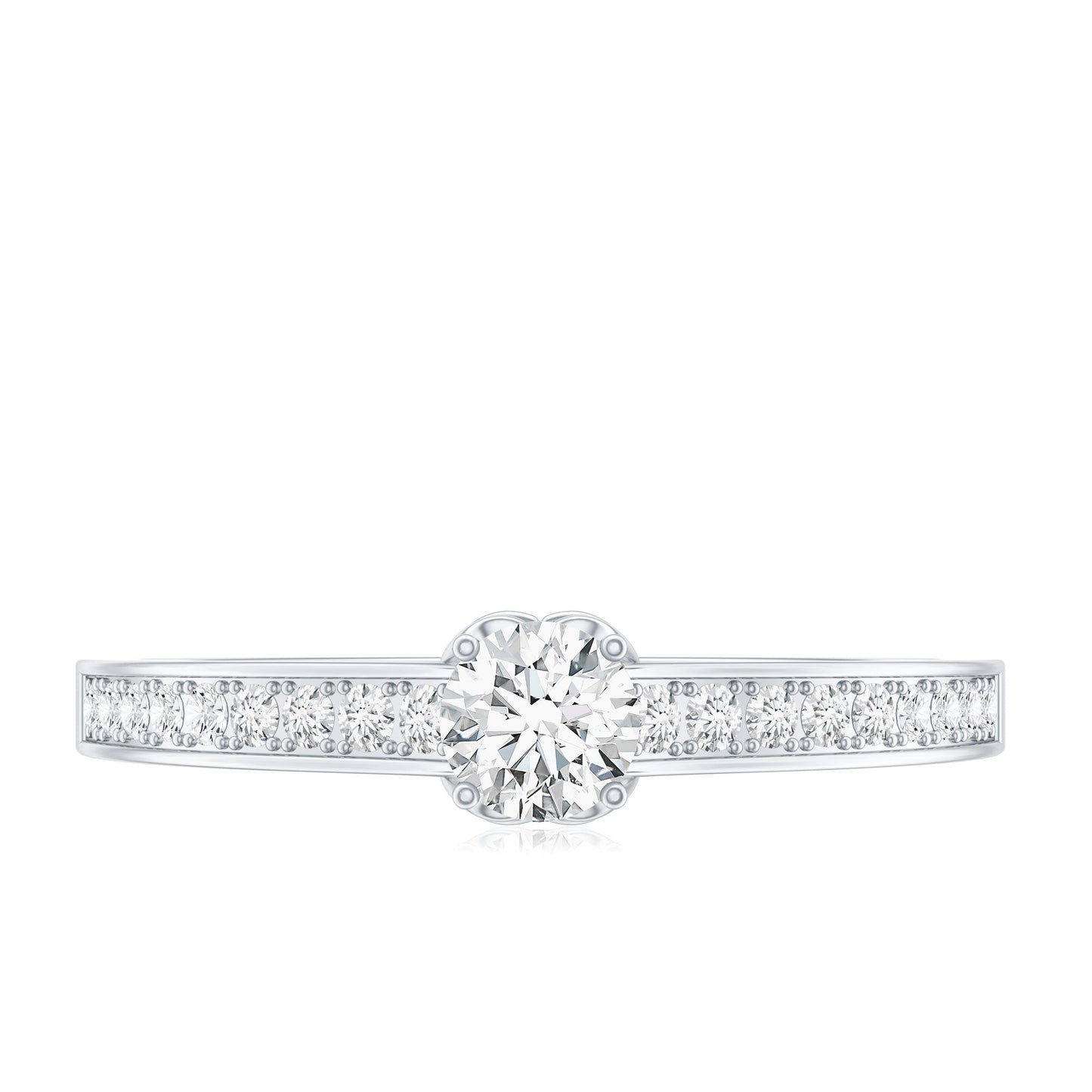 Certified Lab Grown Diamond Minimalistic Engagement Ring