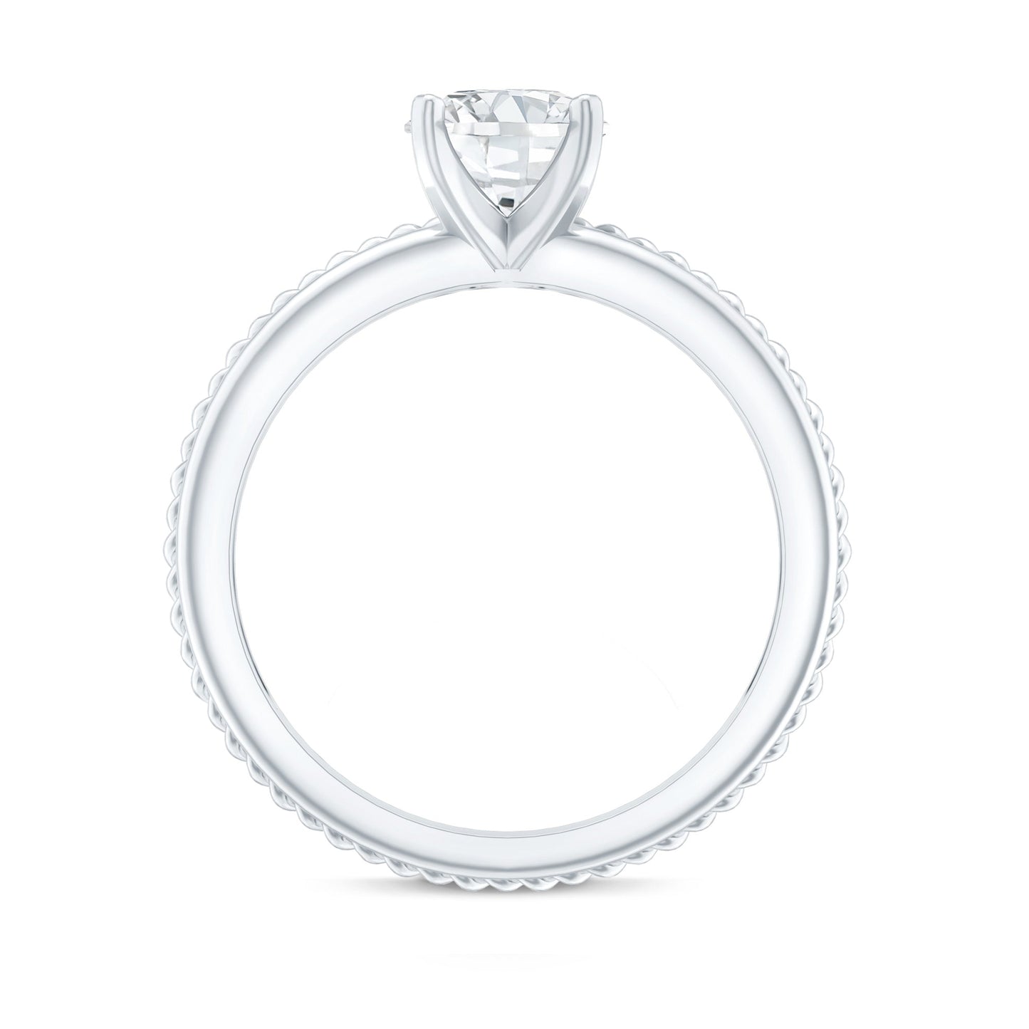 Certified 0.4 Carat Lab Grown Diamond Round Solitaire Promise Ring