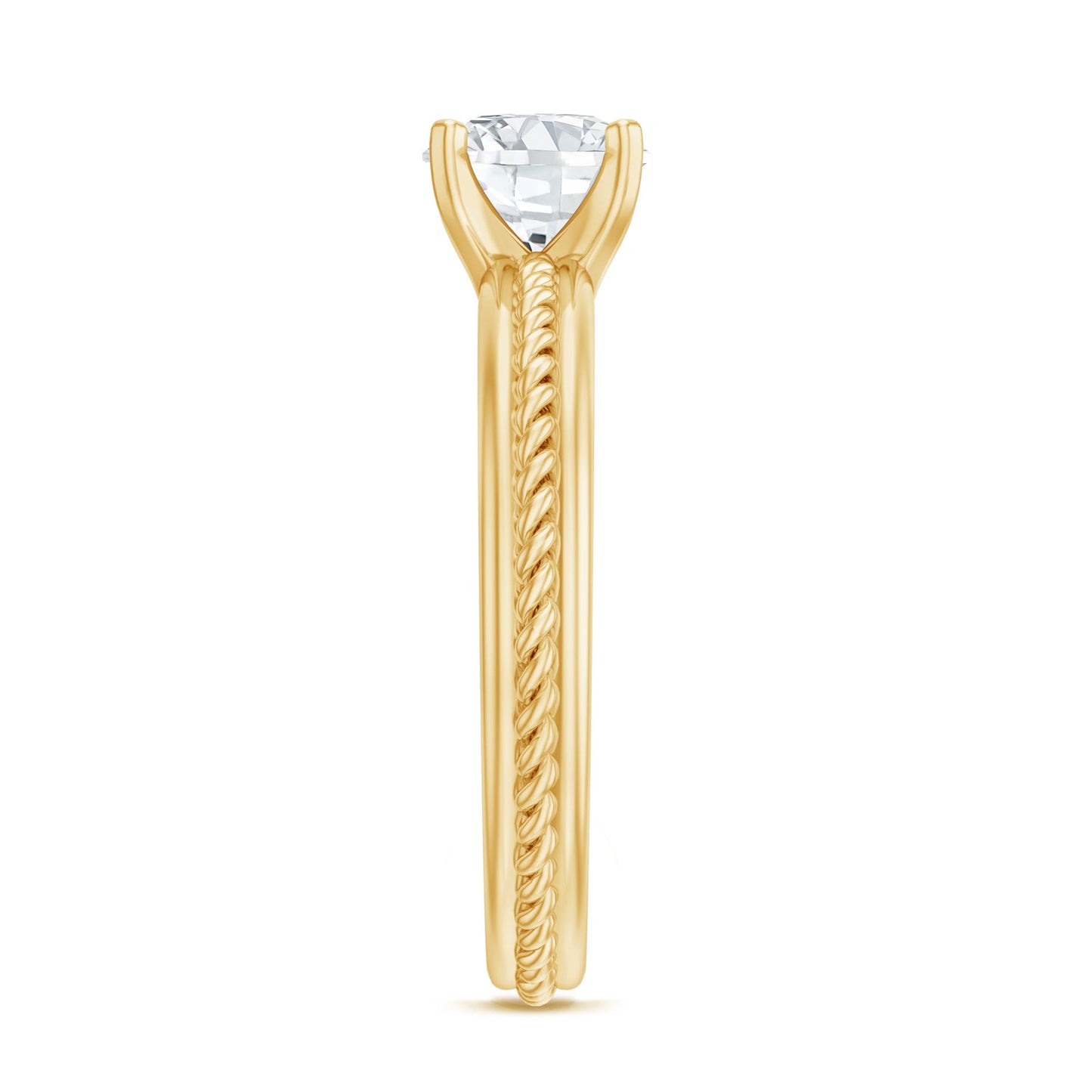 Certified 0.4 Carat Lab Grown Diamond Round Solitaire Promise Ring
