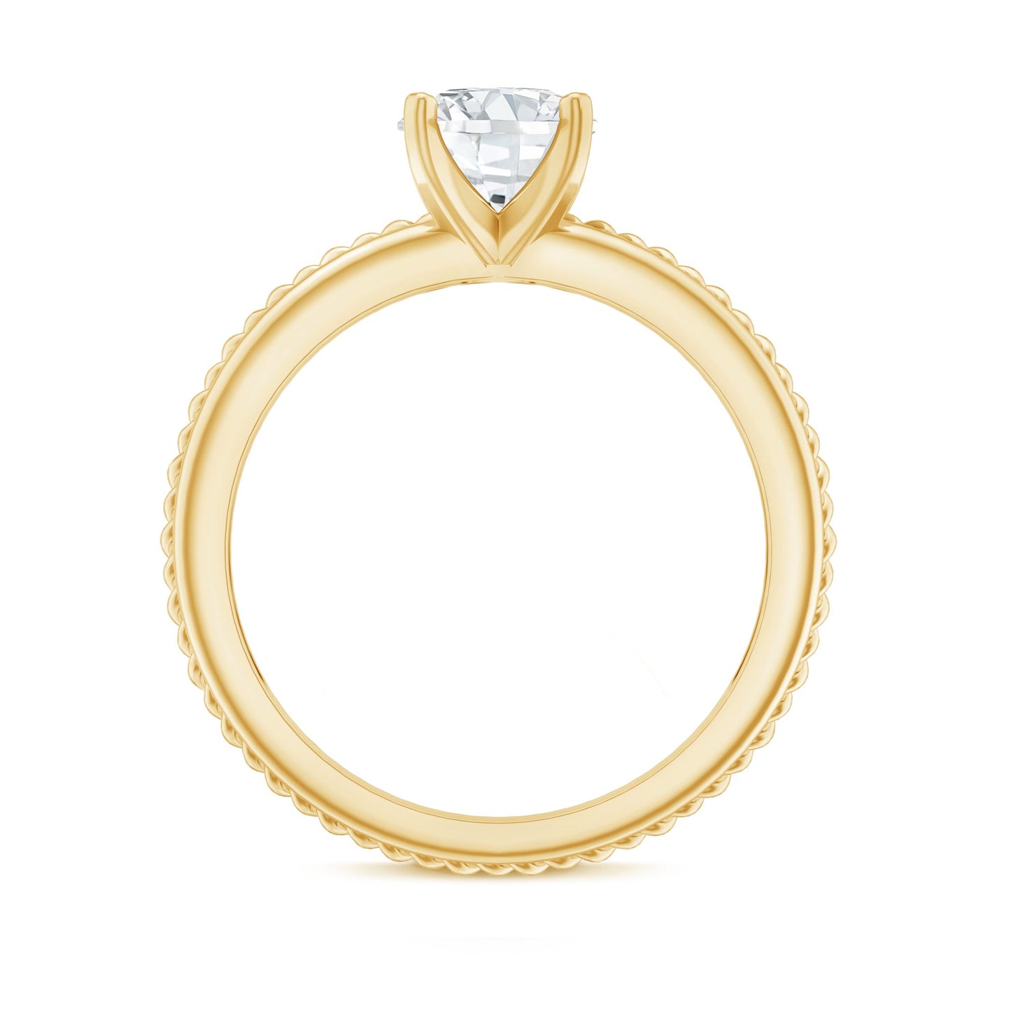 Certified 0.4 Carat Lab Grown Diamond Round Solitaire Promise Ring