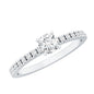 0.4 Carat Lab Grown Diamond Simple Engagement Ring with Side Stones