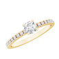 0.4 Carat Lab Grown Diamond Simple Engagement Ring with Side Stones