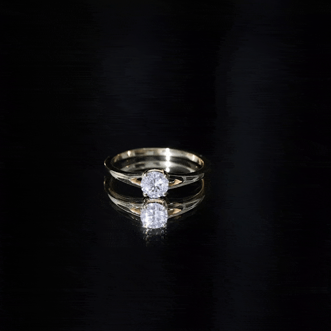 Lab Grown Diamond 5 MM Solitaire Promise Ring With Split Shank