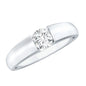 0.4 Carat Tension Mount Set Lab Grown Diamond Solitaire Band Ring