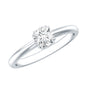 Certified 0.4 Carat Lab Grown Diamond Solitaire Promise Ring For Her