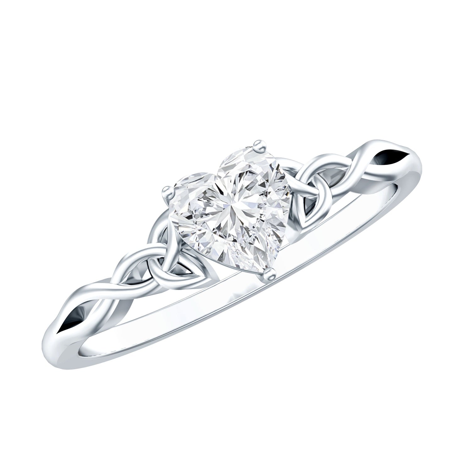 0.5 Carat Certified Lab Grown Diamond Heart Promise Ring