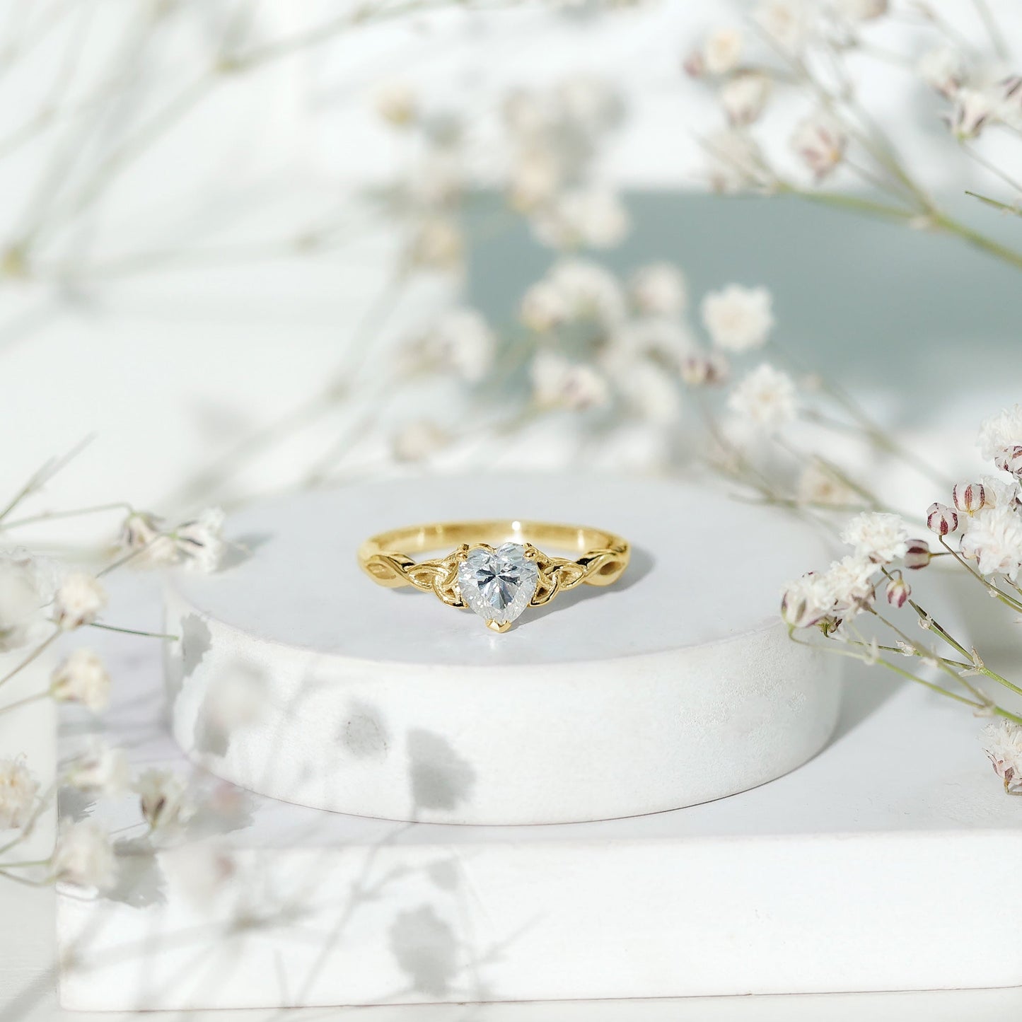 0.5 Carat Certified Lab Grown Diamond Heart Promise Ring