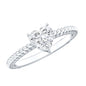 Certified 0.5 Carat Heart Lab Grown Diamond Solitaire Promise Ring