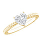 Certified 0.5 Carat Heart Lab Grown Diamond Solitaire Promise Ring