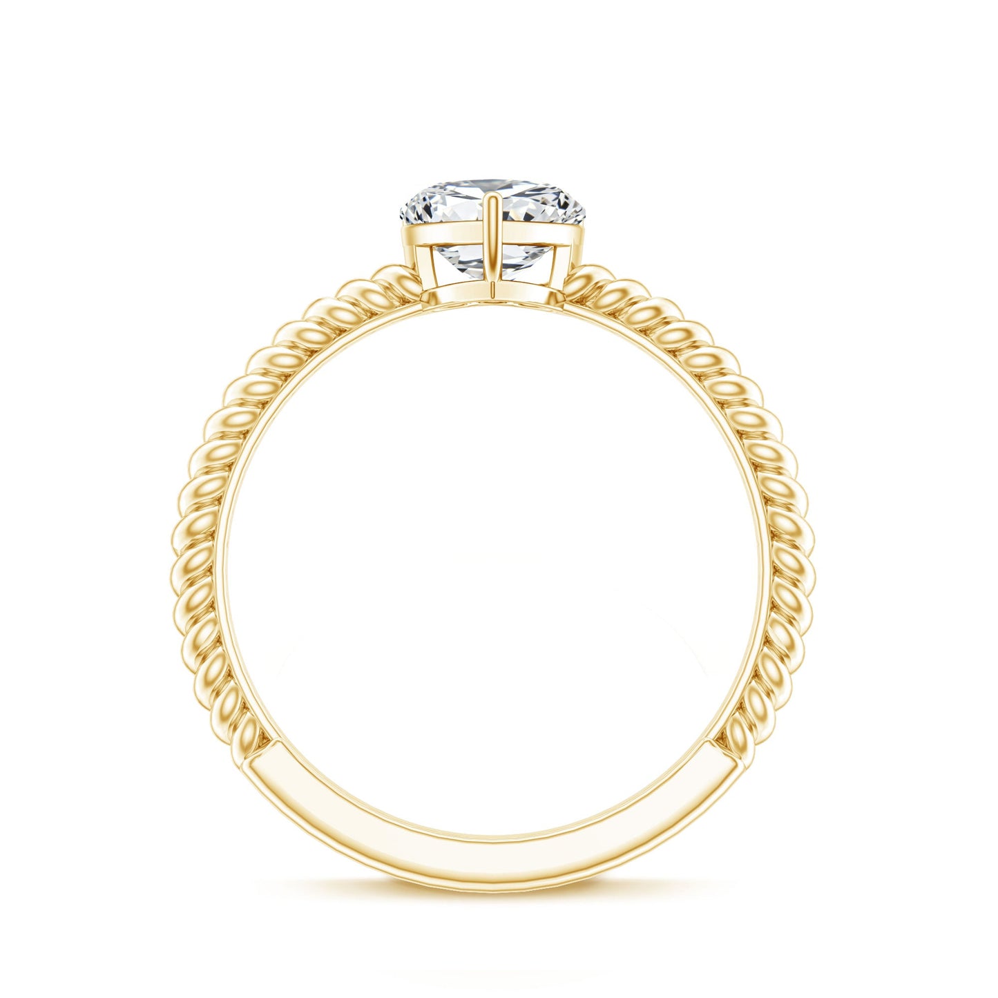 Certified 0.5 Carat Heart Lab Grown Diamond Solitaire Promise Ring