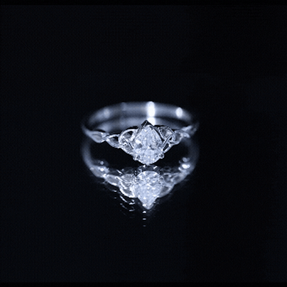 0.6 Carat Lab Grown Diamond Teardrop Solitaire Engagement Ring