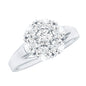 Certified Lab Grown Diamond Flower Engagement Ring