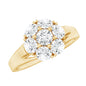 Certified Lab Grown Diamond Flower Engagement Ring