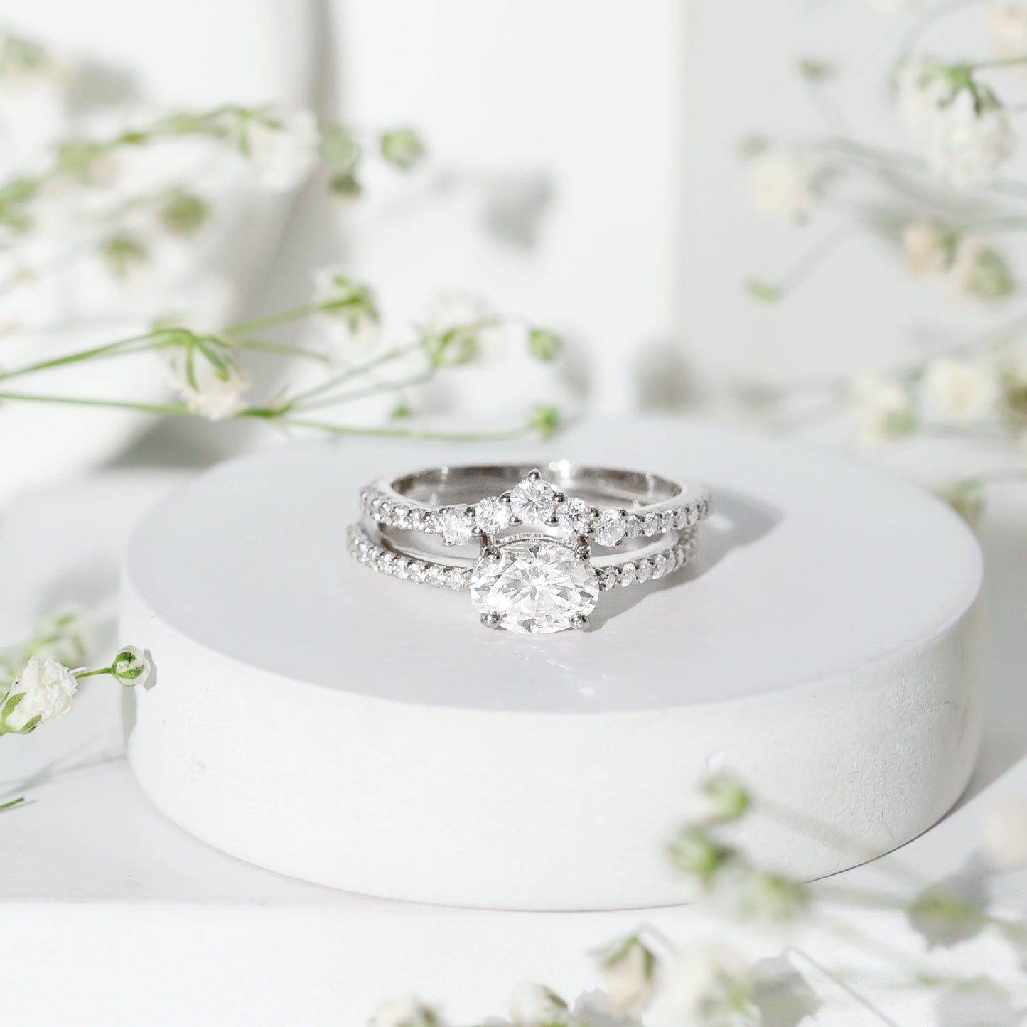 Certified 0.7 Carat Lab Grown Diamond Engagement Ring Enhancer