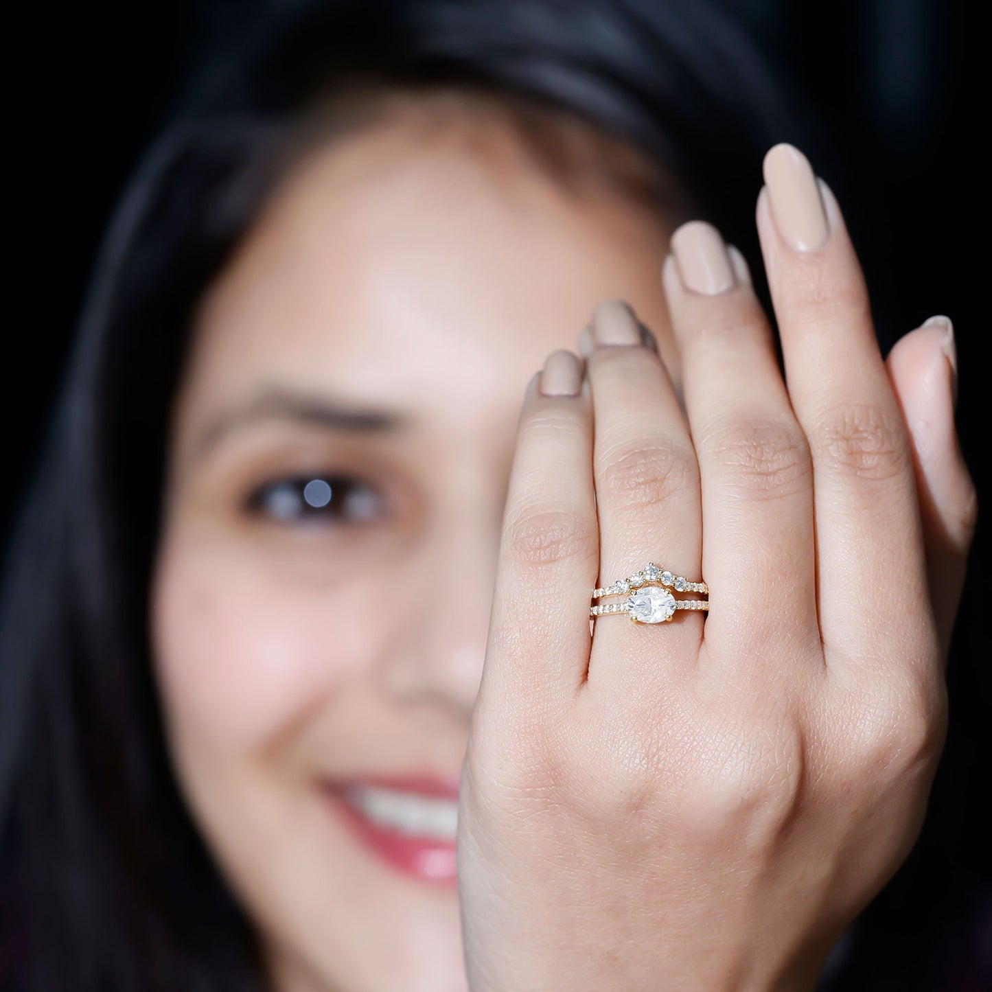 Certified 0.7 Carat Lab Grown Diamond Engagement Ring Enhancer