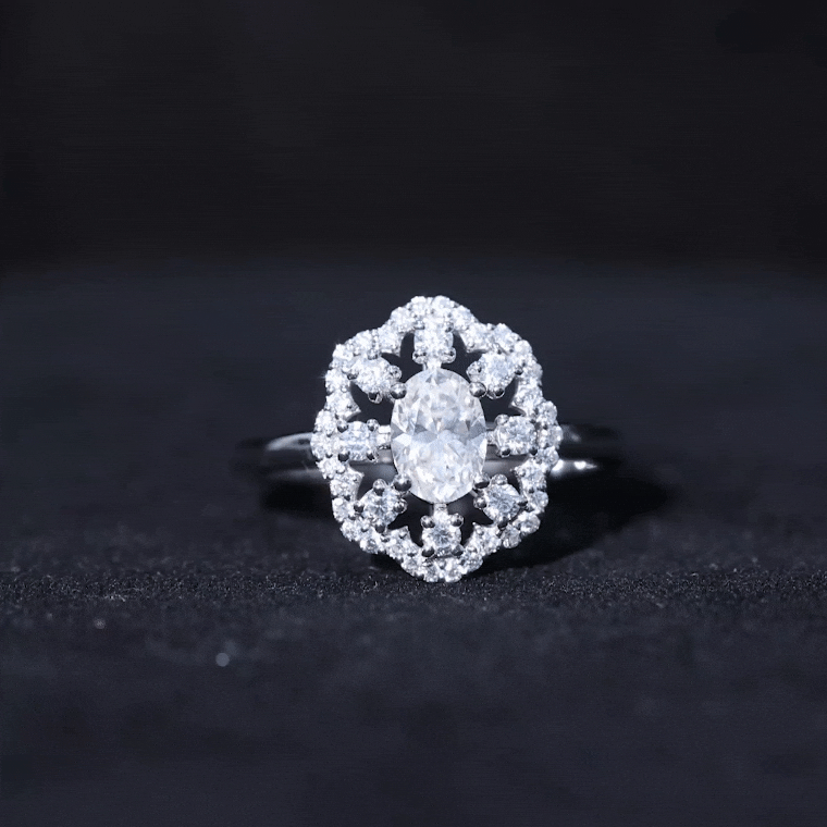 Certified Lab Grown Diamond Statement Engagement Ring