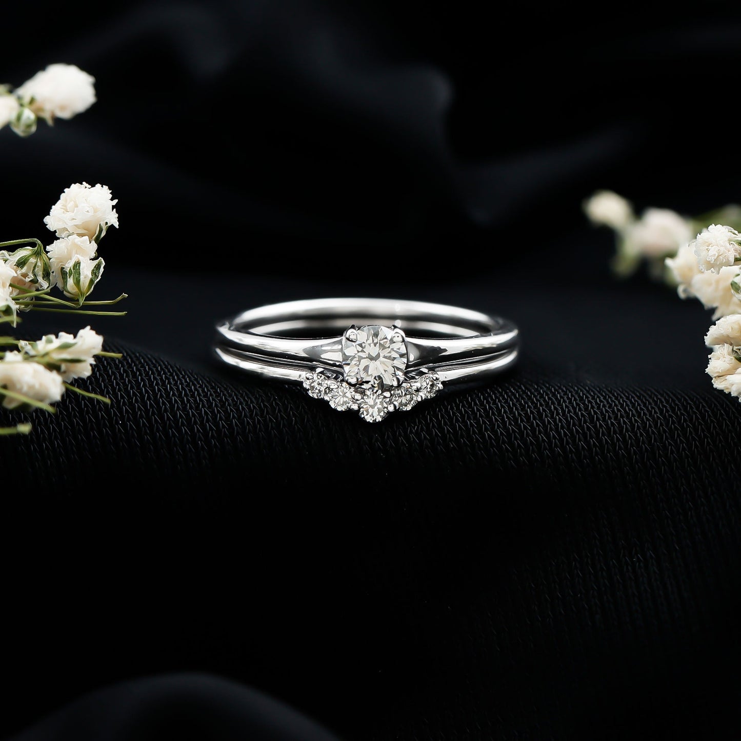 Lab Grown Diamond Minimal Engagement Ring With Enhancer