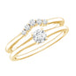 Lab Grown Diamond Minimal Engagement Ring With Enhancer