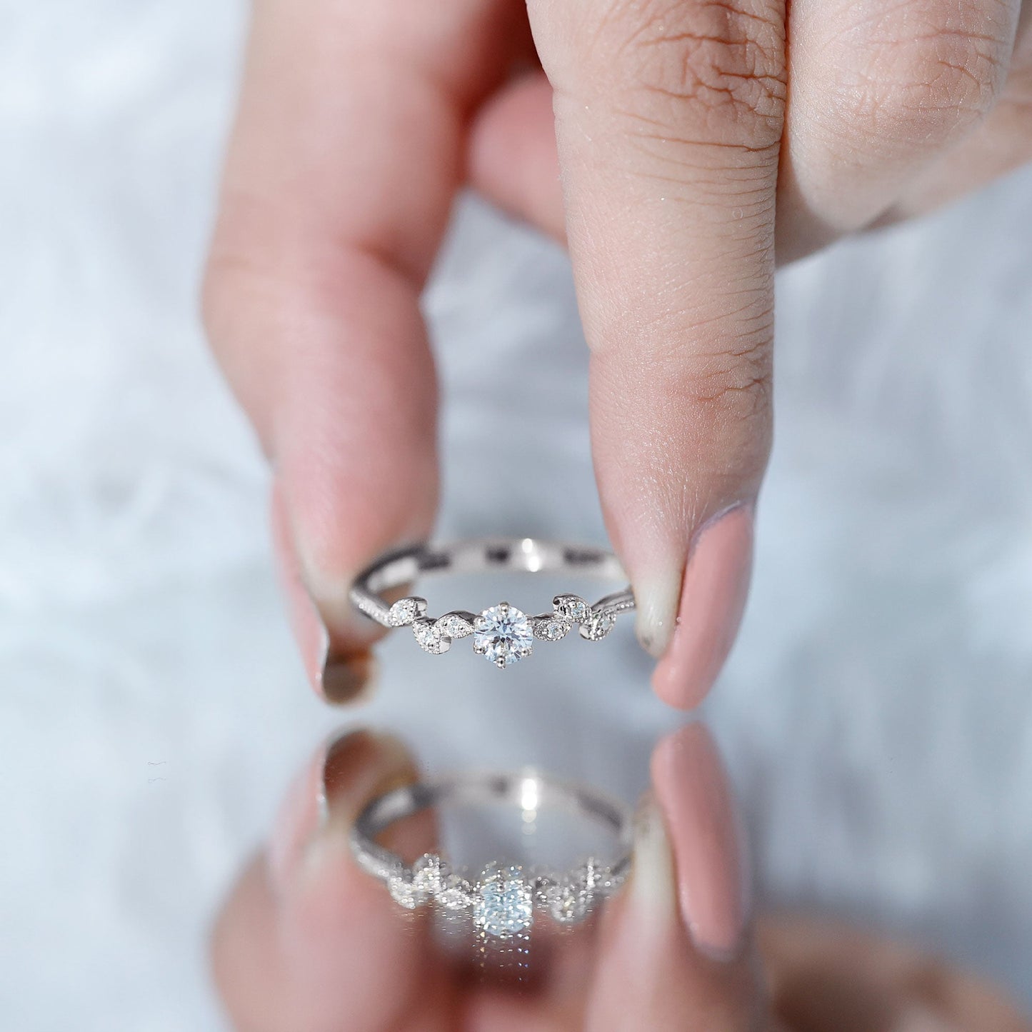 Certified Lab Grown Diamond Minimalist Promise Ring
