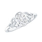 0.7 Carat Oval Lab Grown Diamond Celtic Knot Engagement Ring
