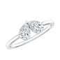 Certified Lab Grown Diamond 2 Stone Promise Ring