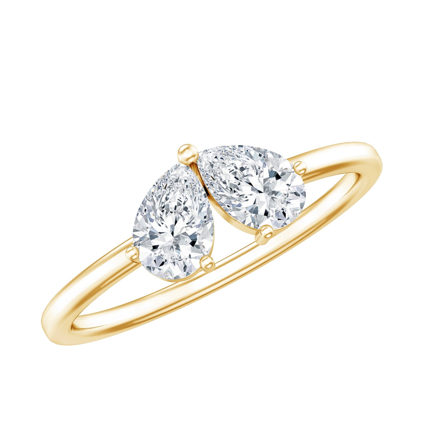 Certified Lab Grown Diamond 2 Stone Promise Ring