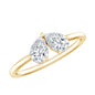 Certified Lab Grown Diamond 2 Stone Promise Ring