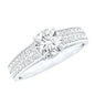 Certified 0.9 Carat Lab Grown Diamond Engagement Ring With Side Stones