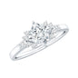 Certified 0.8 Carat Lab Grown Diamond Princess Cut Engagement Ring