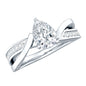 Certified 0.6 Carat Lab Grown Diamond Pear Shaped Engagement Ring
