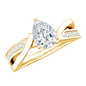 Certified 0.6 Carat Lab Grown Diamond Pear Shaped Engagement Ring