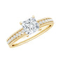 Certified 0.8 Carat Lab Grown Diamond Princess Cut Engagement Ring For Women