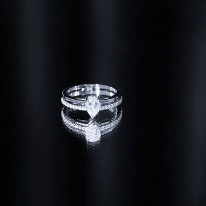 Lab Grown Diamond Pear Shaped Solitaire Engagement Ring