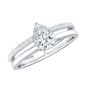 Lab Grown Diamond Pear Shaped Solitaire Engagement Ring