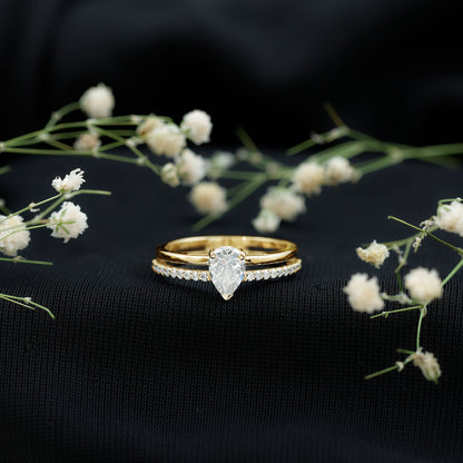 Lab Grown Diamond Pear Shaped Solitaire Engagement Ring