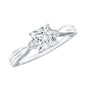 0.8 Carat Princess Cut Lab Grown Diamond Solitaire Promise Ring
