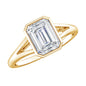 Certified 1.87 Carat Lab Grown Diamond Emerald Cut Engagement Ring