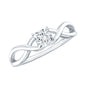 Certified Lab Princess Cut Diamond Infinity Promise Ring
