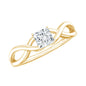 Certified Lab Princess Cut Diamond Infinity Promise Ring