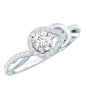 Certified 0.9 Carat Lab Grown Diamond Love Knot Engagement Ring